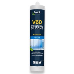 BOSTIK V60 ARCHITECTURAL GRADE GLAZING SILICONE BLACK 300ml