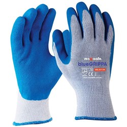 BLUE PALM LATEX GRIPPA GLOVE LARGE